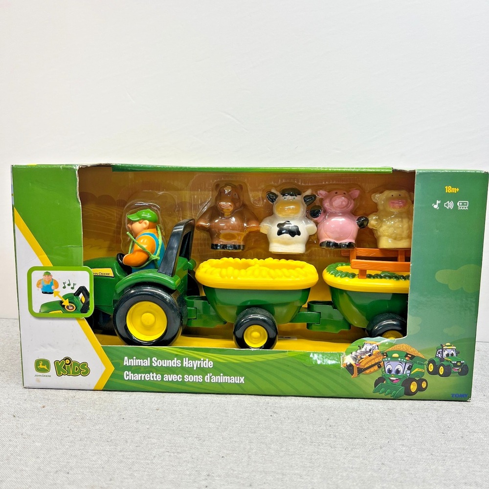 Tomy John Deere Animal Sounds Hayride Musical Tractor Toy  Musical Hayride